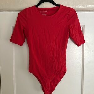 Everlane red leotard